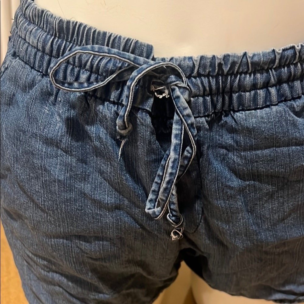 Gap Women’s Blue Denim Drawstring Shorts Size 8 - Picture 16 of 16
